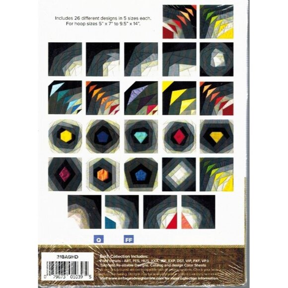 Anita Goodesign Wave Quilt Mix & Match Quilting Collection CD-ROM Embroidery - Picture 2 of 8